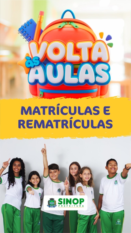 Matrículas e rematrículas abertas para novos alunos da rede municipal em Sinop