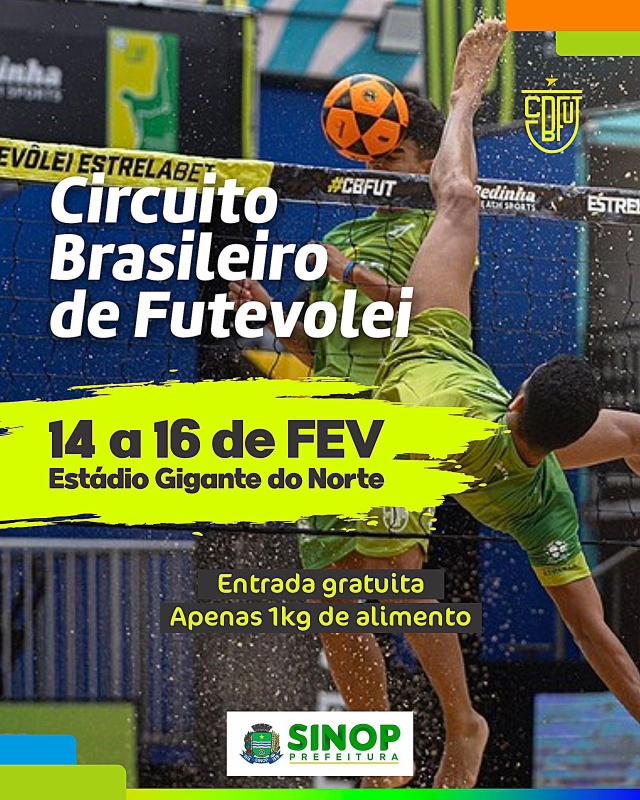 Campeonato Nacional de Futevôlei acontece neste fim de semana em Sinop 