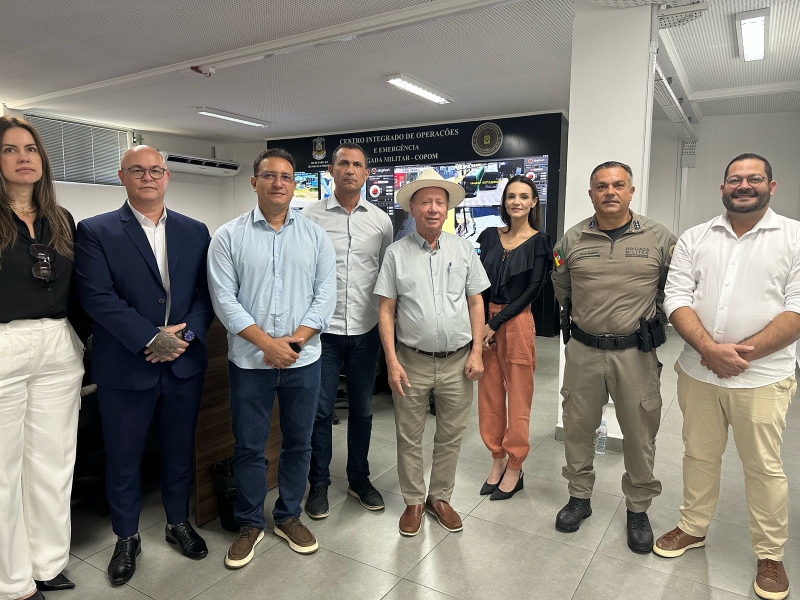 No RS, prefeito e vice buscam inovações tecnológicas para aprimorar segurança pública sinopense
