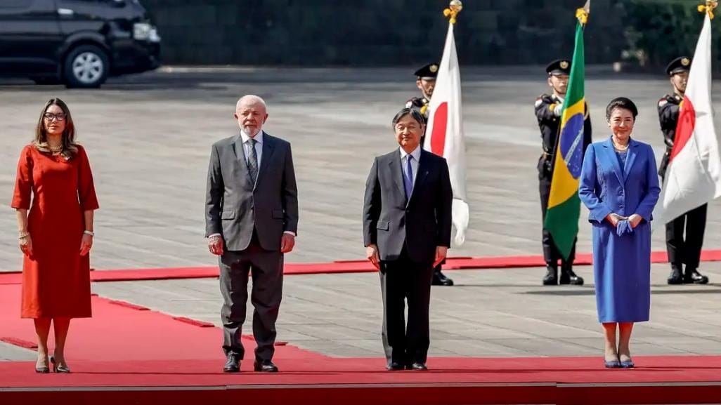 Lula e Janja são recebidos por casal imperial do Japão