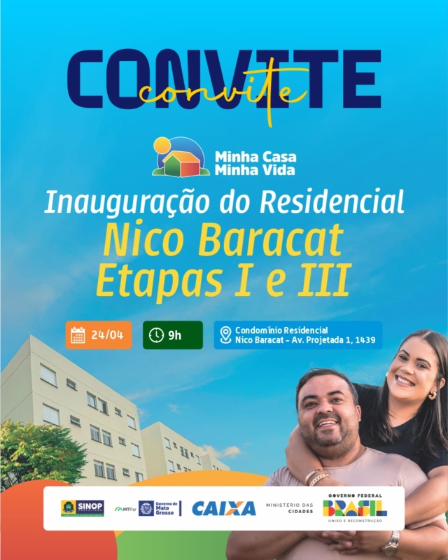 Inauguração das etapas I e III do Residencial Nico Baracat será amanhã na quinta Feira (24)