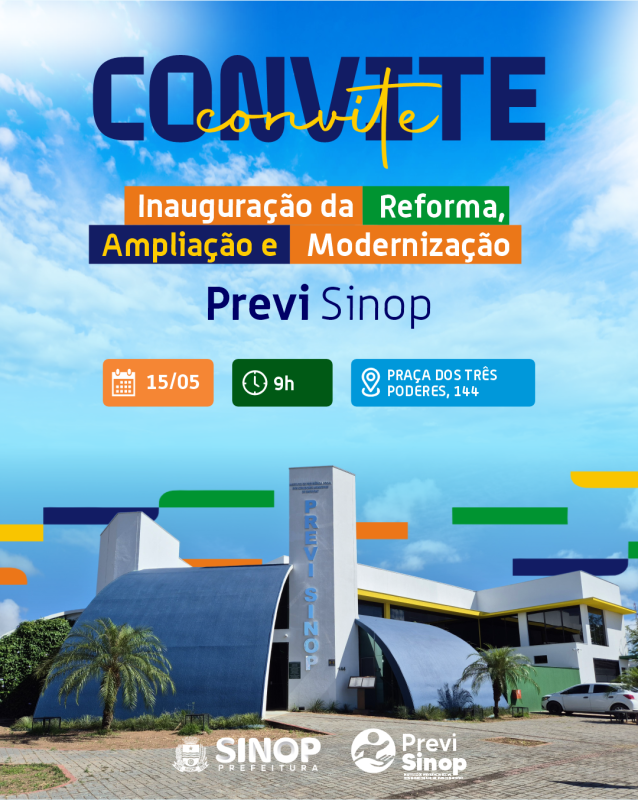 PreviSinop inaugura amanhã (15) sede reformada com palestra do Ministério da Previdência