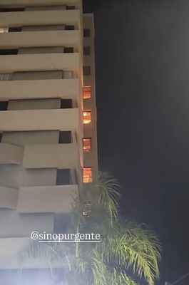 Homem que estava hospedado em um hotel avista incêndio e impede que prédio de 10 andares pegasse fogo em Sinop