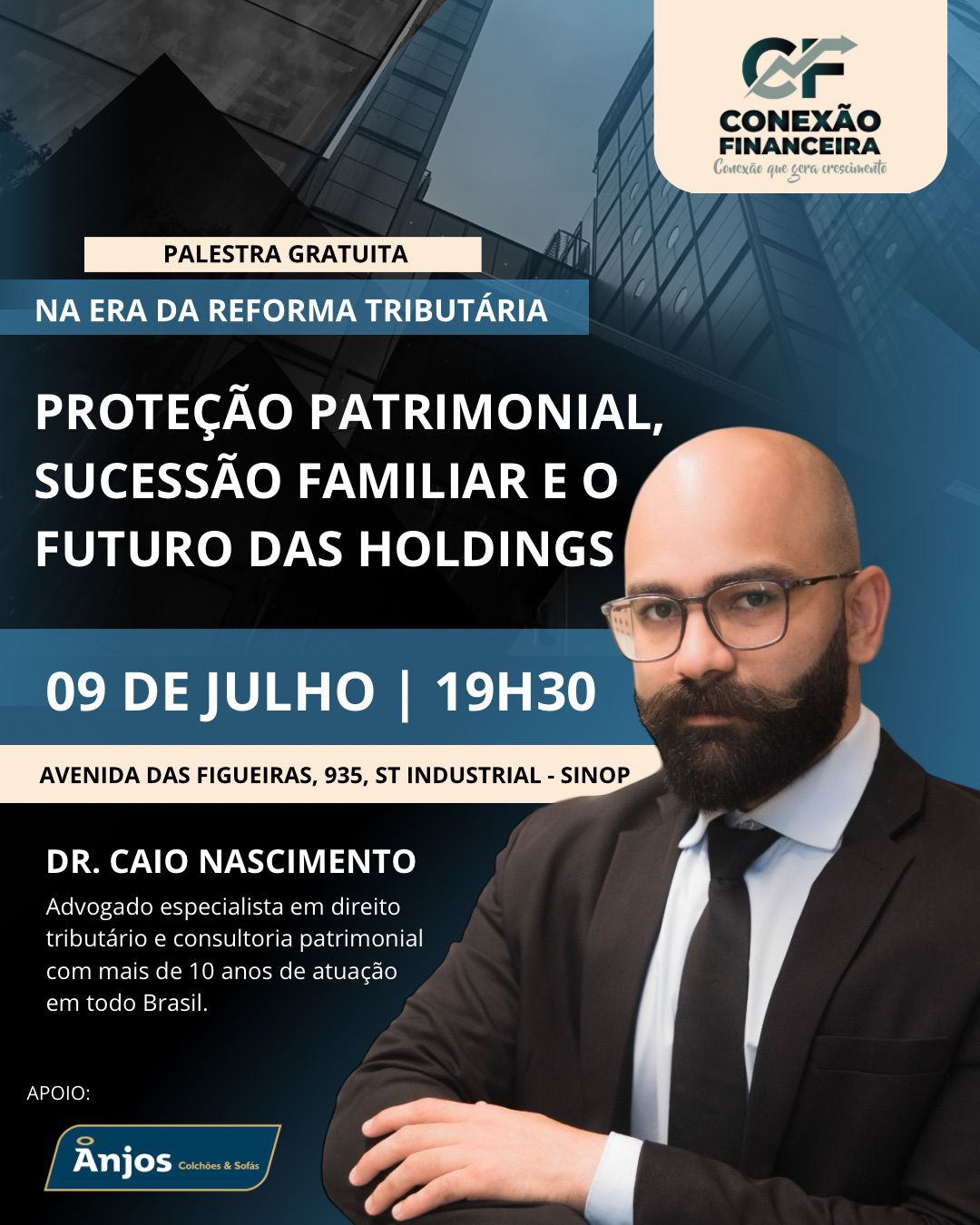 SINOP RECEBE PALESTRA GRATUITA SOBRE PROTEÇÃO PATRIMONIAL E SUCESSÃO FAMILIAR COM ESPECIALISTA DE RENOME NACIONAL