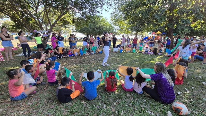 Educação dá início a Semana do Brincar com atividade integrativa entre pais, alunos e comunidade escolar