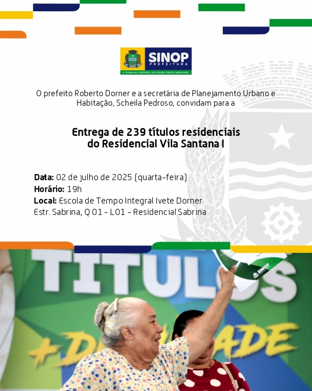 Prefeitura entrega hoje (02) escrituras para moradores do Vila Santana I