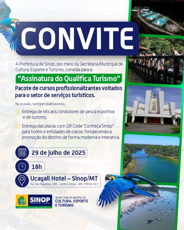 Sinop promove evento de valorização do turismo local com assinatura do programa Qualifica Turismo