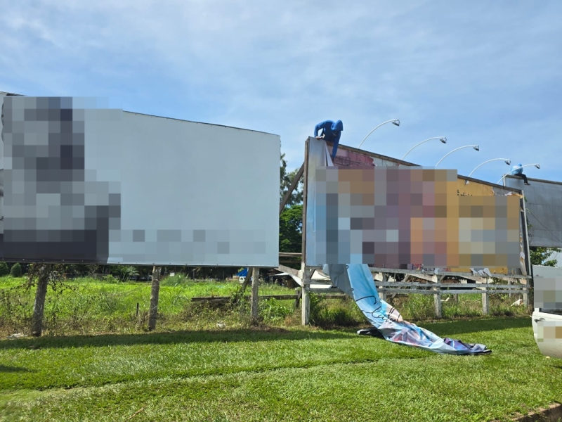 Prefeitura de Sinop intensifica campanha Cidade Limpa e orienta empresários sobre retirada de outdoors