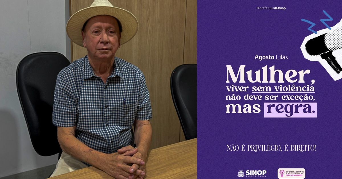 Agosto Lilás: prefeito repudia feminicídio ocorrido em Sinop e reforça canais de denúncia para população