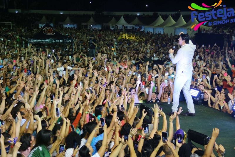 Festeja Sinop: Show do Padre Reginaldo Manzotti reúne 33 mil pessoas no Gigante do Norte