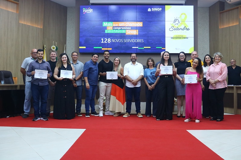Festeja: Prefeitura de Sinop empossa 128 novos servidores para 7 secretarias