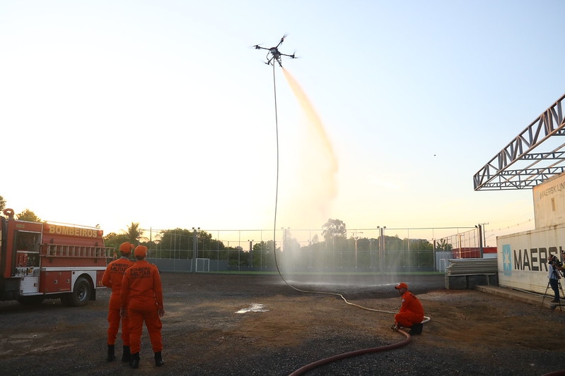 Sinop passa a contar com drone de combate a incêncidos em edifícios e áreas remotas; primeiro de MT