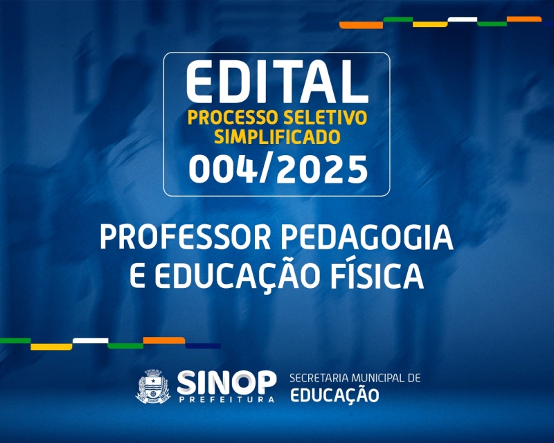 Prefeitura de Sinop lança processo seletivo simplificado para professores da educação básica
