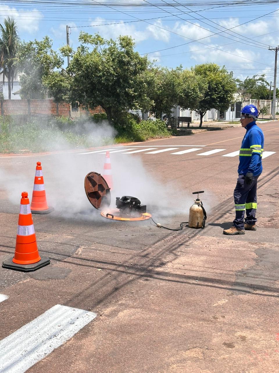 Águas de Sinop realiza ação para identificar ligações irregulares de esgoto no Jardim Itália