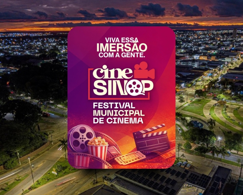 Sinop sedia Festival de Cinema gratuito na Praça da Bíblia neste domingo (21)