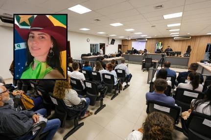 NO FÓRUM DE MUTUM:  Júri dos assassinos de Raquel Cattani começa; dois homens e 5 mulheres foram Conselho de Sentença