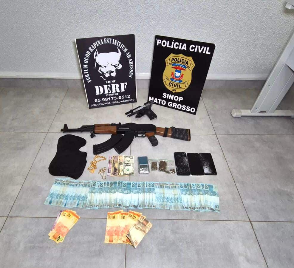 DERF prende em Sinop dois envolvidos em assalto com reféns em Cláudia