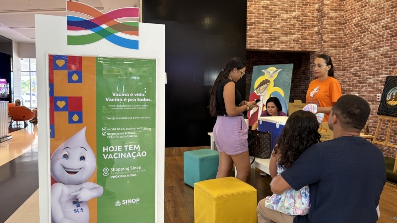 Prefeitura promove ação especial de vacinação no Shopping Sinop neste sábado (21) e domingo (22)