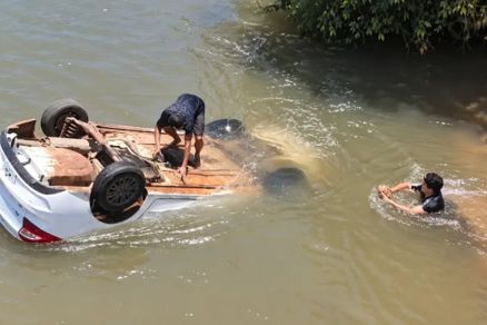 Sorriso:  Carro cai em rio e criança é socorrida em parada cardíaca