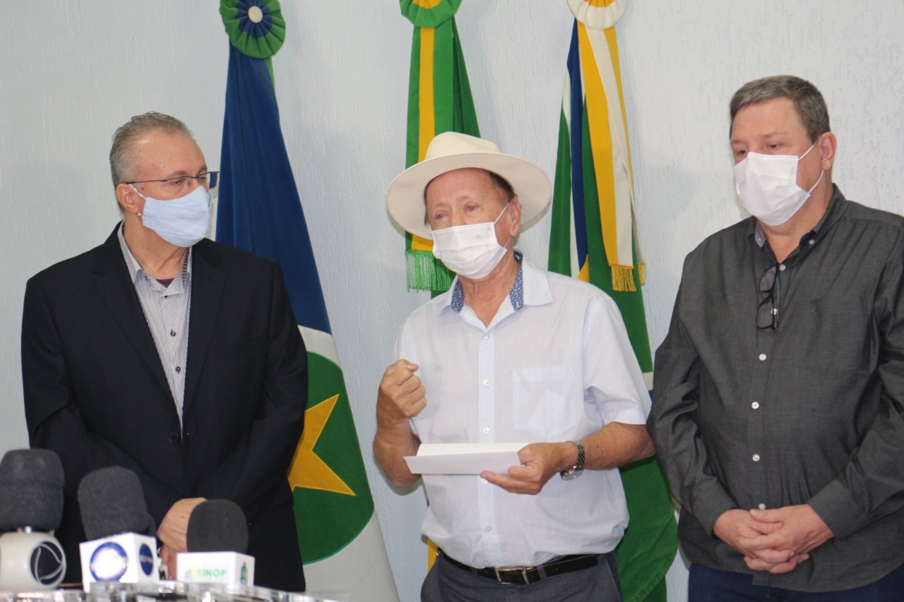 O Prefeito Roberto Dorner anuncia instalação de usinas de oxigênio em Sinop para unidades públicas e filantrópicas de Saúde