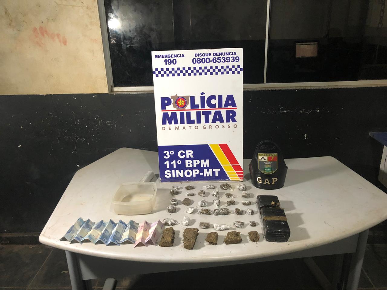 Polícia Militar derruba boca de fumo em Sinop; suspeitos usavam tornozeleiras eletrônicas
