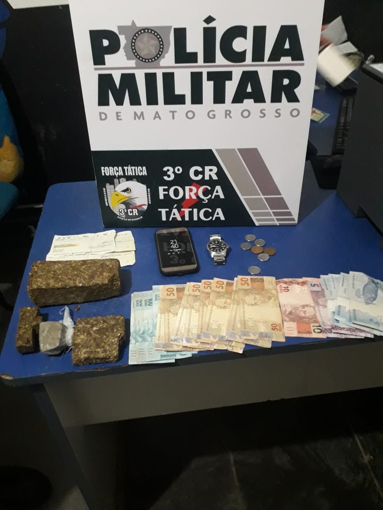 Prejuízo para a criminalidade, PM prende sete pessoas e apreende grande quantidade de drogas em Sinop