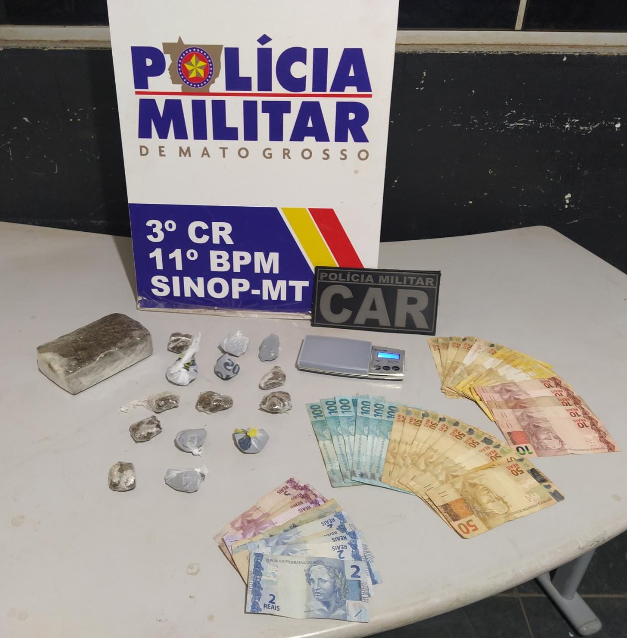 Polícia Militar prende homem com drogas em Sinop