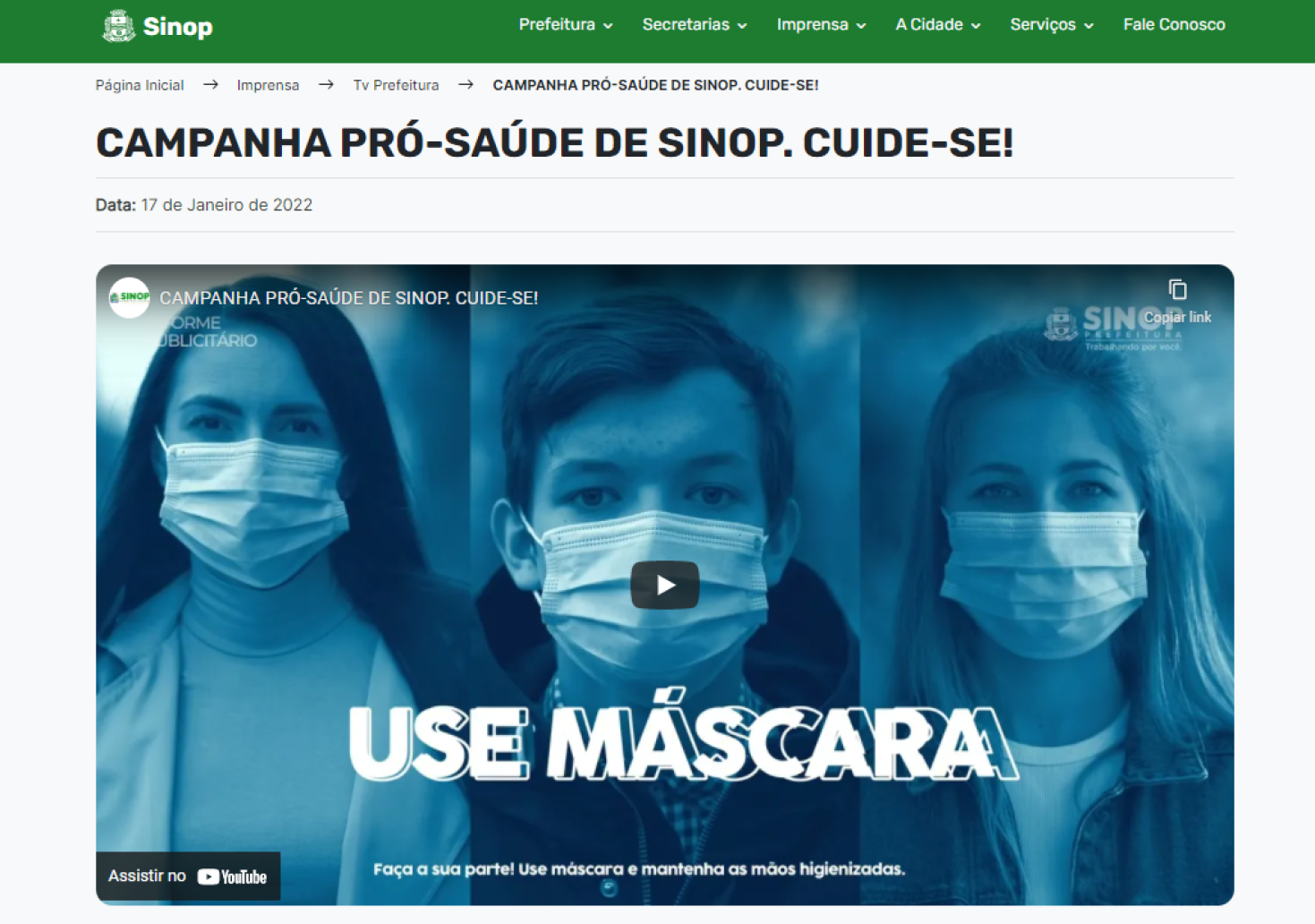 Covid-19: Prefeitura busca conscientização da população com campanhas orientativas