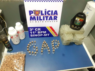 Rapaz é preso com droga sintética chamada loló em Sinop