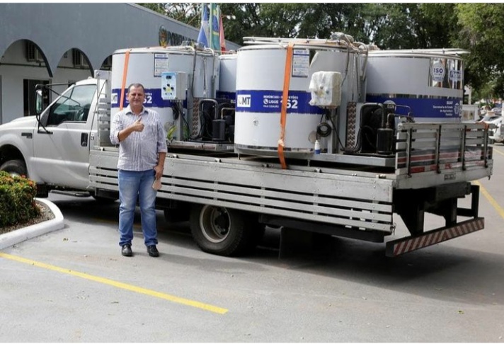 Vereador Menin consegue quatro resfriadores para atender produtores de leite de Alta Floresta