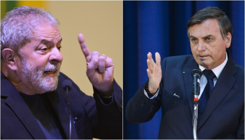 Lula com 51% dos votos válidos e Bolsonaro com 38% apontam as pesquisas